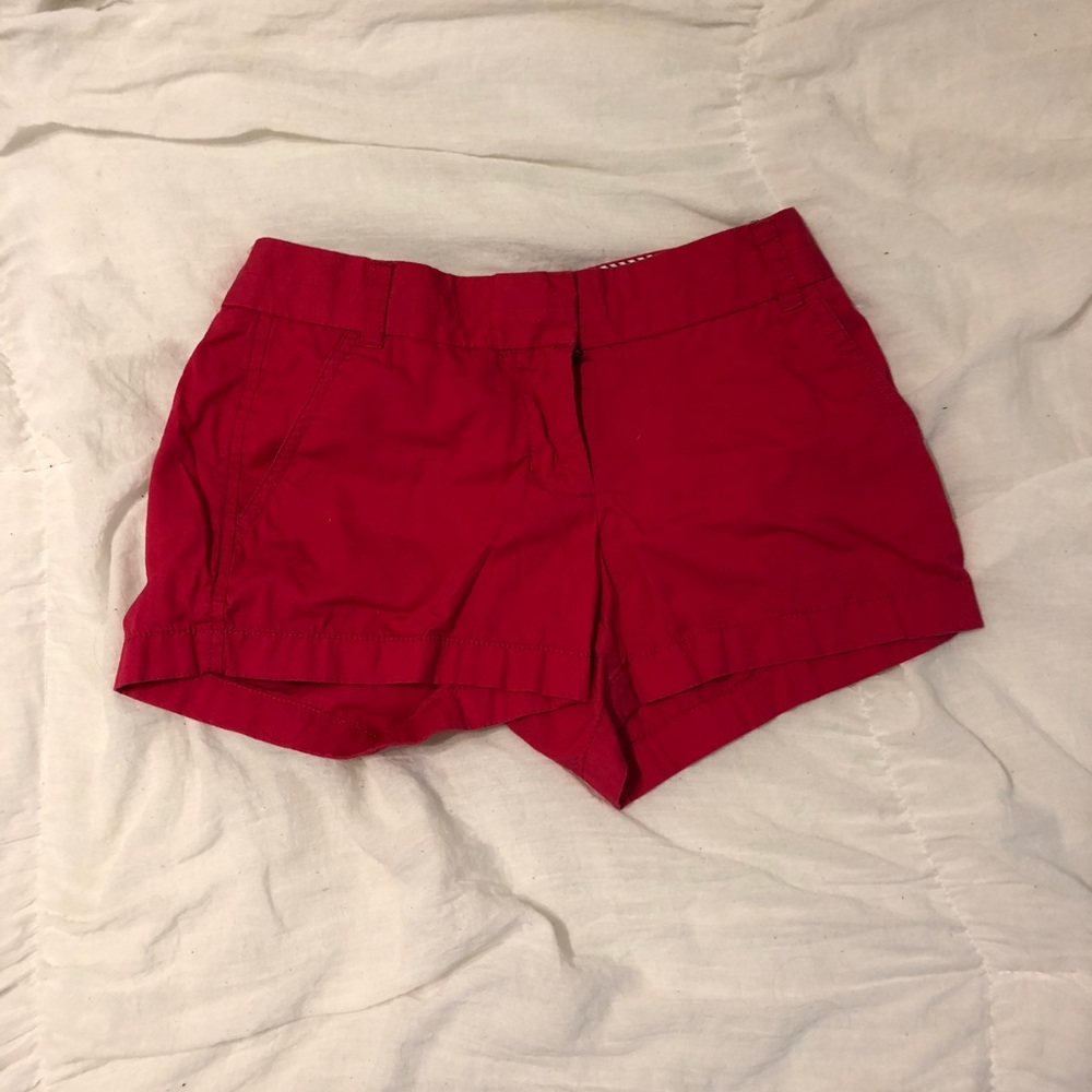 Pink JCrew cotton chino shorts